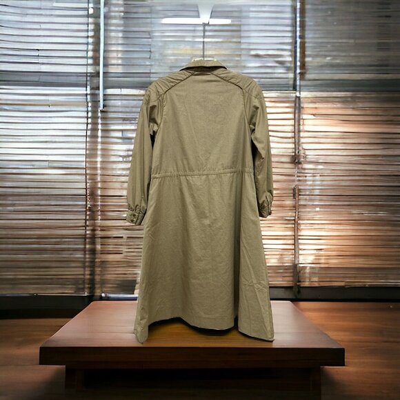 VTG SERGIO VALENTE SNAP UP ORANGE KHAKI TRENCH SPY DOWNTOWN TRENCH RETRO COAT SM - Picture 3 of 14